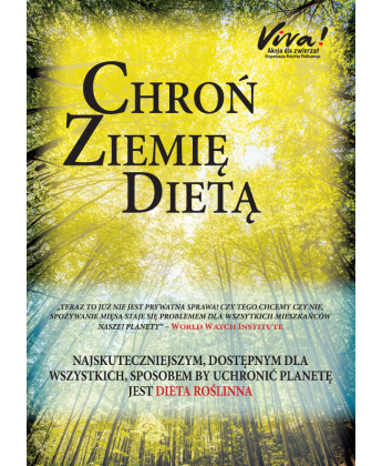 Pakiet 50 szt. ulotek Chroń ziemię dietą - na temat ekologii i diety wegańskiej