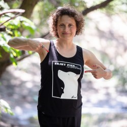 Koszulka damska na ramiączkach FAJNY PIES... ZE SCHRONISKA 