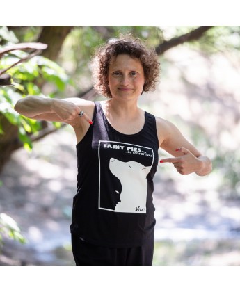 Koszulka damska na ramiączkach FAJNY PIES... ZE SCHRONISKA 