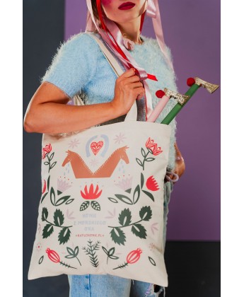 Biała torba na ramię Konie z Morskiego Oka 