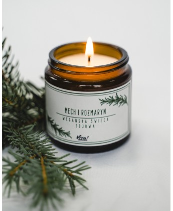 Świeca sojowa Mech i Rozmaryn