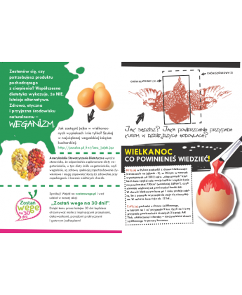 Pakiet 50 ulotek wielkanocnych o jajkach