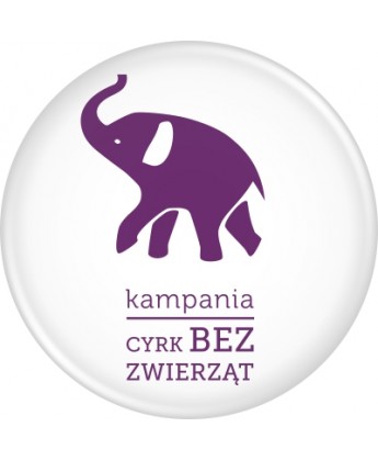 Przypinka kampanii CYRK BEZ ZWIERZĄT
